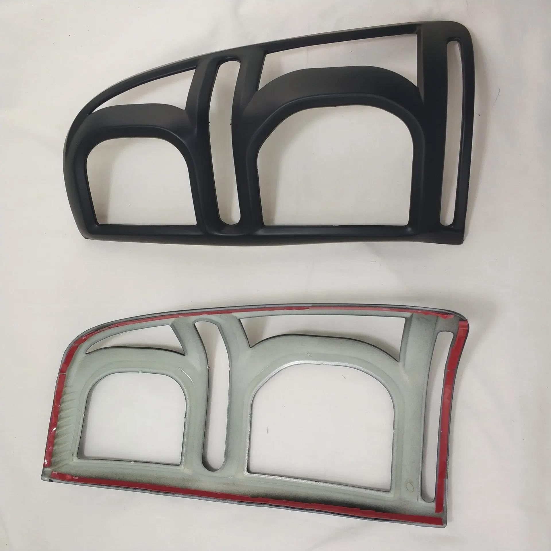 Adornos de pilotos traseros Marco De Luz Trasera ABS Chapado En Negro Para Toyota Para Hilux Para Vigo Accesorio De Modificación Para Coche Cubierta De Luz Trasera Cubierta para luz trasera