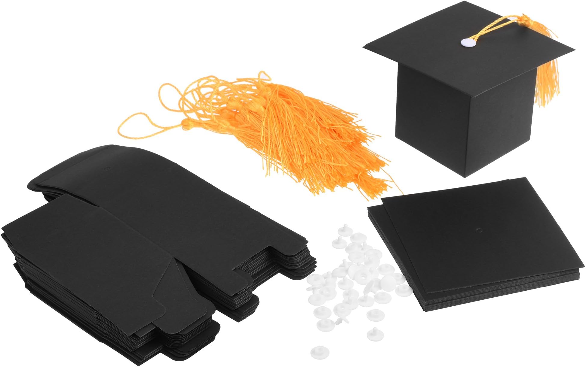 20 Pcs Black Graduation Candy Boxes Party Favors, Graduation Cap Gift Box with Tassel