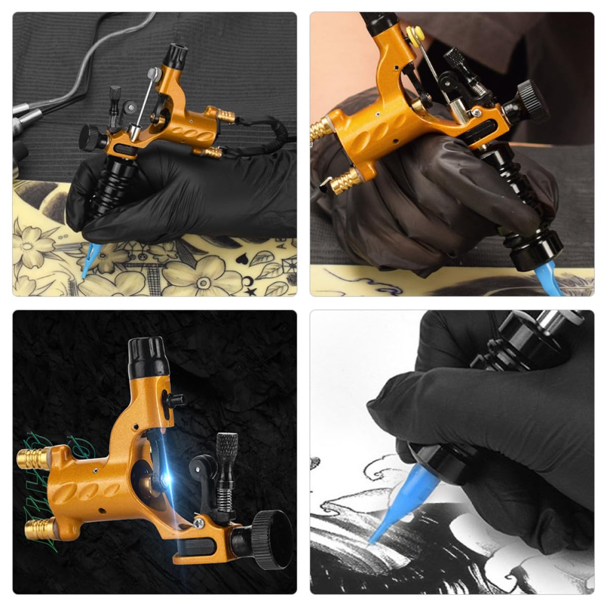 Kit de Tatuaje Rotativa Ac220v de Aleación de Aluminio y Acero Inoxidable