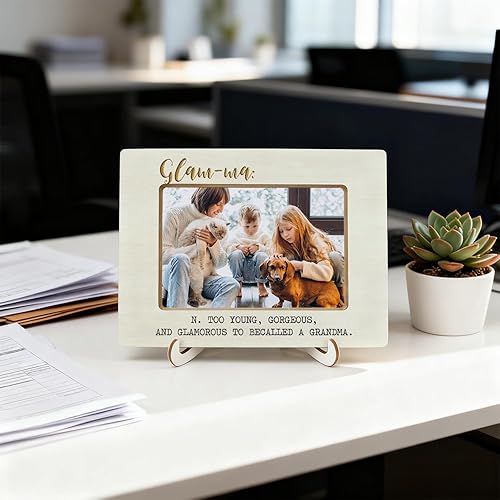 Miniatura 3 de Marco de fotos de regalos glamorosos para abuela, de 4 x 6 pulgadas, regalos para abuela de nietos, regalo de abuela para cumpleaños, Navidad,