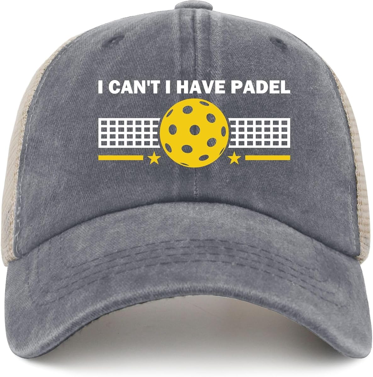 I Can't I Have Padel Hat Trucker Hat Women Funny Mesh Hats for Summer