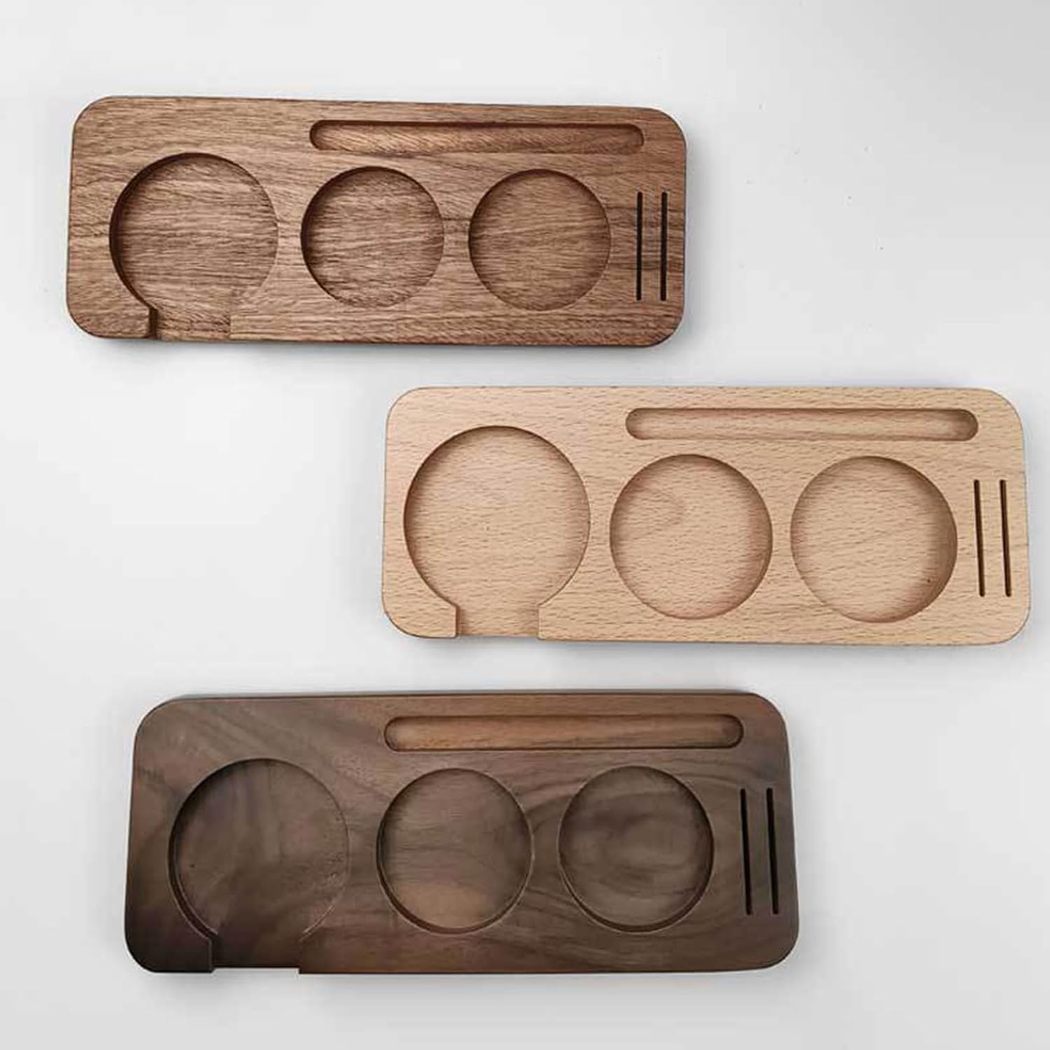 Coffee Tamper Holder - 51/58mm, Wooden Base, Cloth Pad, Coffee Powder Storage Tray & Stand for Home Barista Espresso