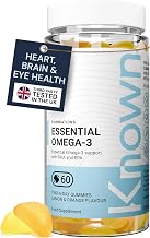 Known Essential Omega 3 Gummies 120mg – 1 Month Supply – Lemon & Orange | Tasty Gummy Alternative to Soft-Gels – With DHA & EPA – Supports Heart Health & Wellbeing – For Men & Women