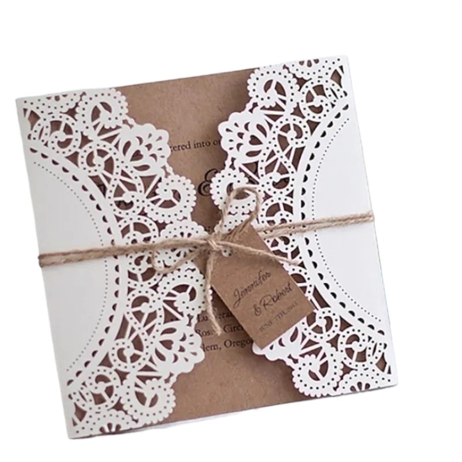 Einladungskarten Hochzeit 10/20/50 Stück lasergeschnittene Hochzeitseinladungskarten, Vintage-Hochzeit, Brautparty, Dekor, Geschenk, Grußkarten-Sets, Event-Partyzubehör(50pcs)