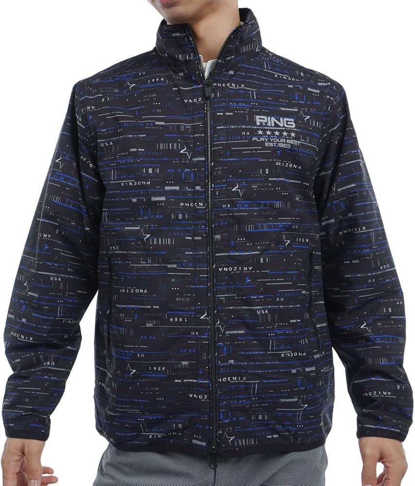Amazon.co.jp: [ピン アパレル] メンズ 撥水 フルジップブルゾン (総柄