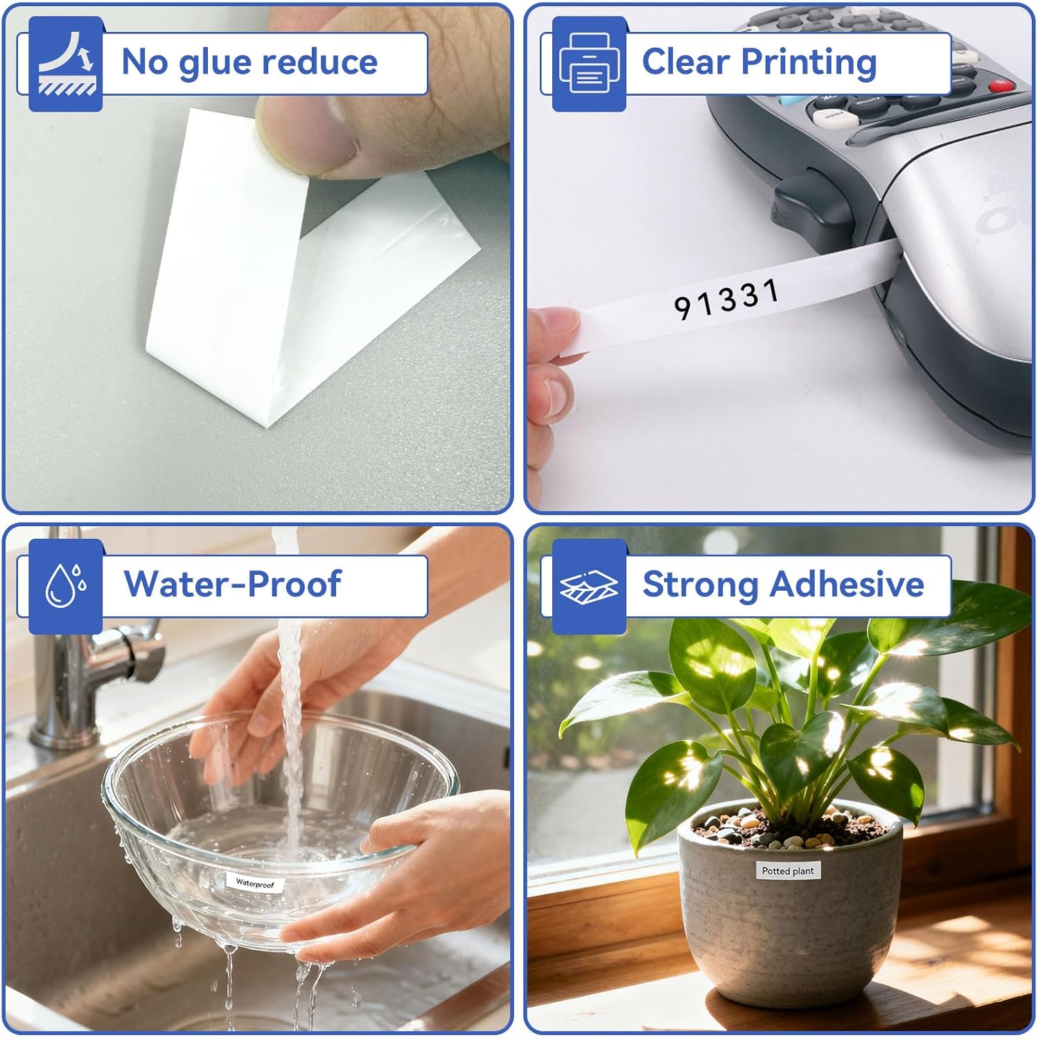 Compatible with Dymo Letratag Refills 91201 91331 S0721660 Label Maker Tape White Plastic 12mm x 4m 1/2" x 13', Work with Dymo Letra Tag LT-100H LT-100T Plus 200B QX50 XR XM 2000 - Image 4