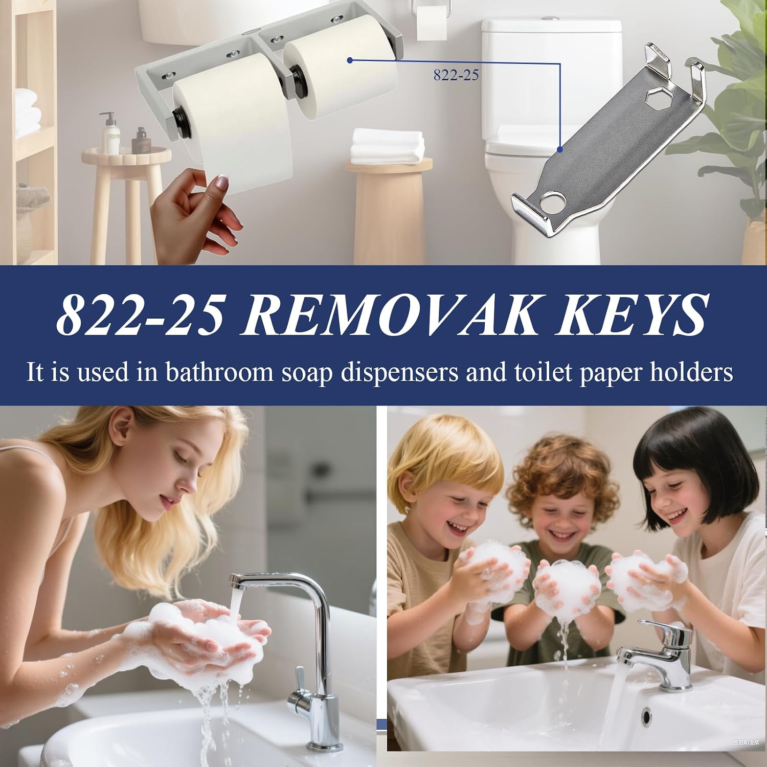822-25 Removal Key for Bobrick B2740 Toilet Paper Dispenser Spindle
