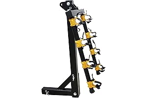 MaxxHaul 4-Bike Premium 2" Hitch Mount Foldable Steel Platform Style Bike Rack w/Anti-Sway Cradles