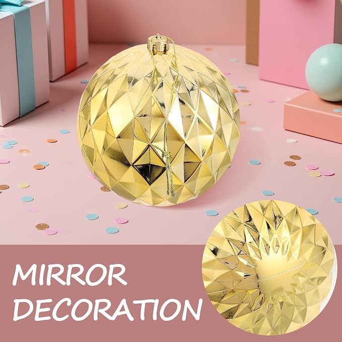 Bola Espejada Dorada de 7.9 Pulgadas para Decoración miniatura 4