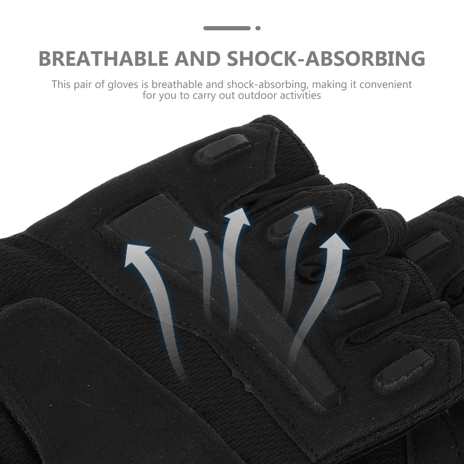 GALPADA guanti da ciclismo fitness guantini palestra kit per piercing all'orecchio guanti da equitazione antiscivolo guanti sportivi guanti da allenamento per uomo nylon Black