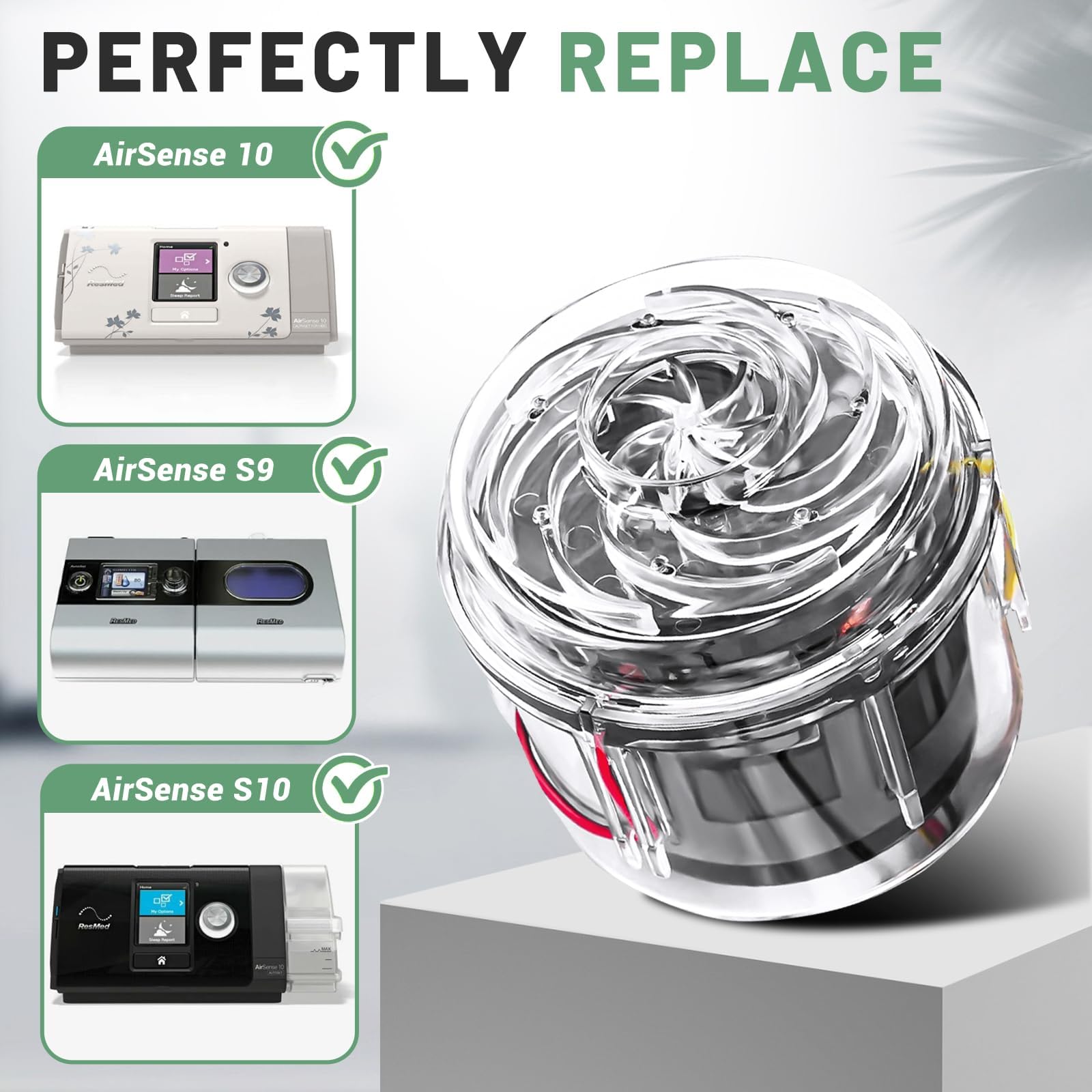 Silnik CPAP, pompa z silnikiem dmuchawy, kompatybilna ze wszystkimi seriami S9/S10 # pasuje do pompy CPAP AirSense 10 / AirSense 10 BiPap/Airstart/AirCurve 10