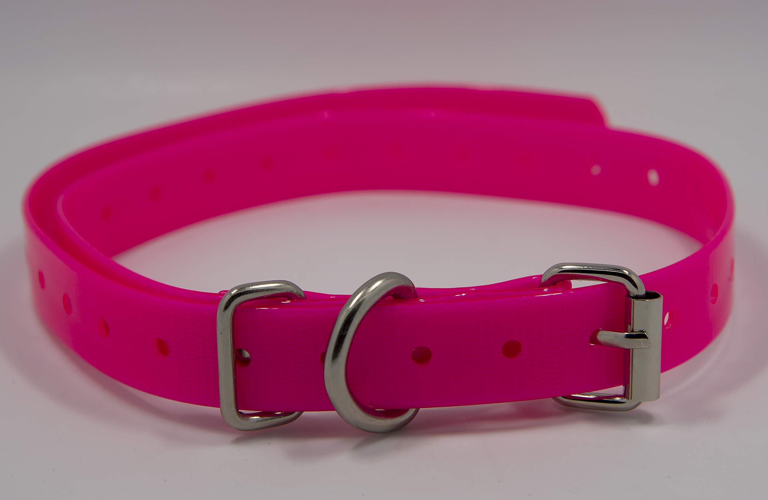 EveryPetReplacement Extra Collar Strap Band Buckle 3/4" for Garmin Delta Dogtra SportDOG Tri Tronics Petsafe TrainPro Petrainer Educator Esky Sparky Most Dog Training Collars and Fence (Pink)