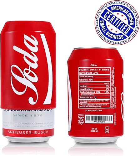 Miniatura 6 de Juego de fundas ocultas para frascos y latas de cerveza para ocultar alcohol: 2 discretos frascos de protección solar y 2 cubiertas para latas de