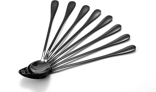 Miniatura 8 de Marco Almond KYA39 - Juego de cuchillos de cocina + cucharas de mango largo de acero inoxidable con revestimiento de titanio KYA59