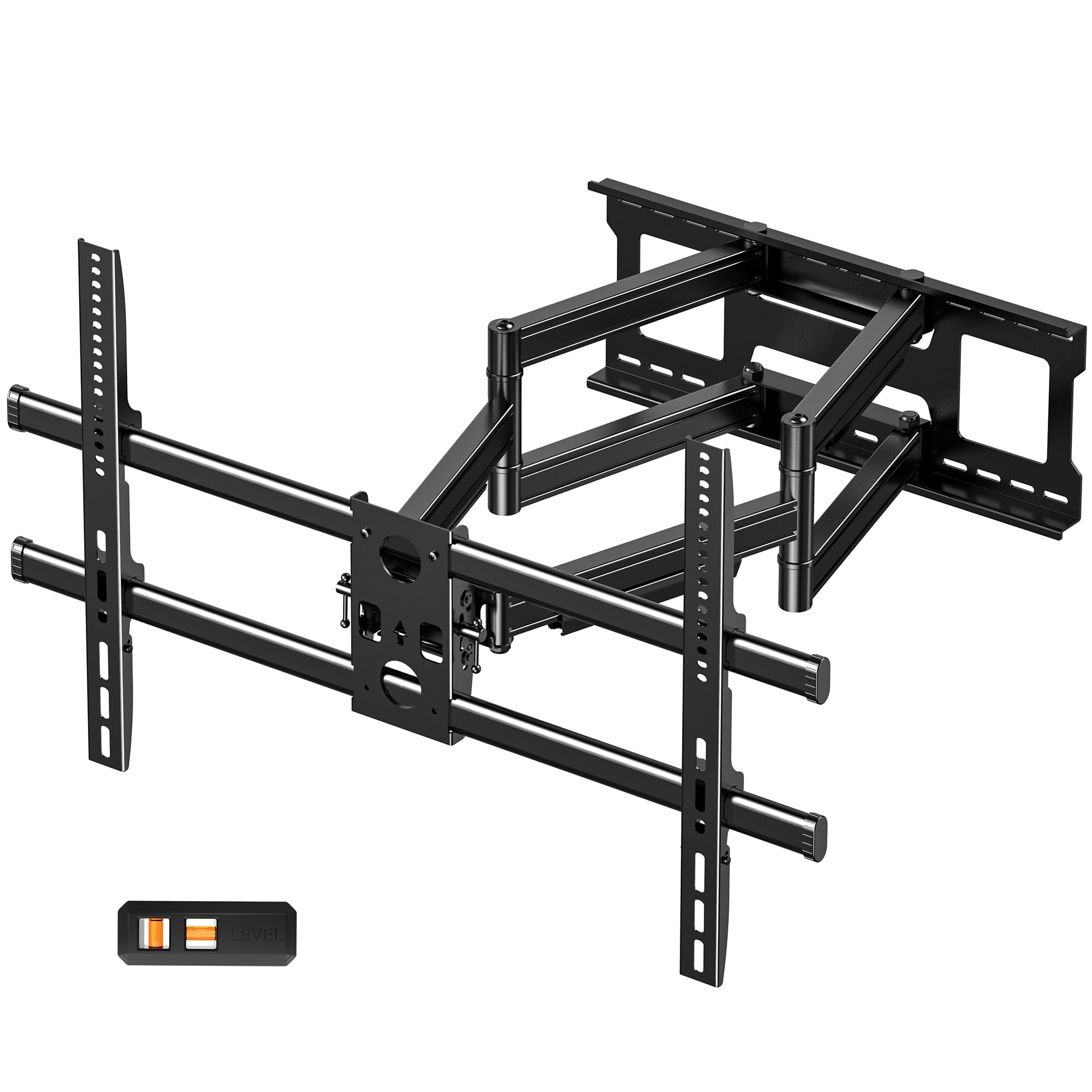 WHYFONE Supporto TV Parete da LED LCD 60 a 120 Pollici, Staffa TV con Movimento Inclinabile ed Estendibile, Braccio TVs con Doppio Braccio Articolato Ultra Resistente 125kg, VESA 200x100-1000x600mm