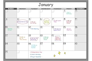 Large Dry Erase Wall Calendar - Monthly Undated Planner, 40" x 28"