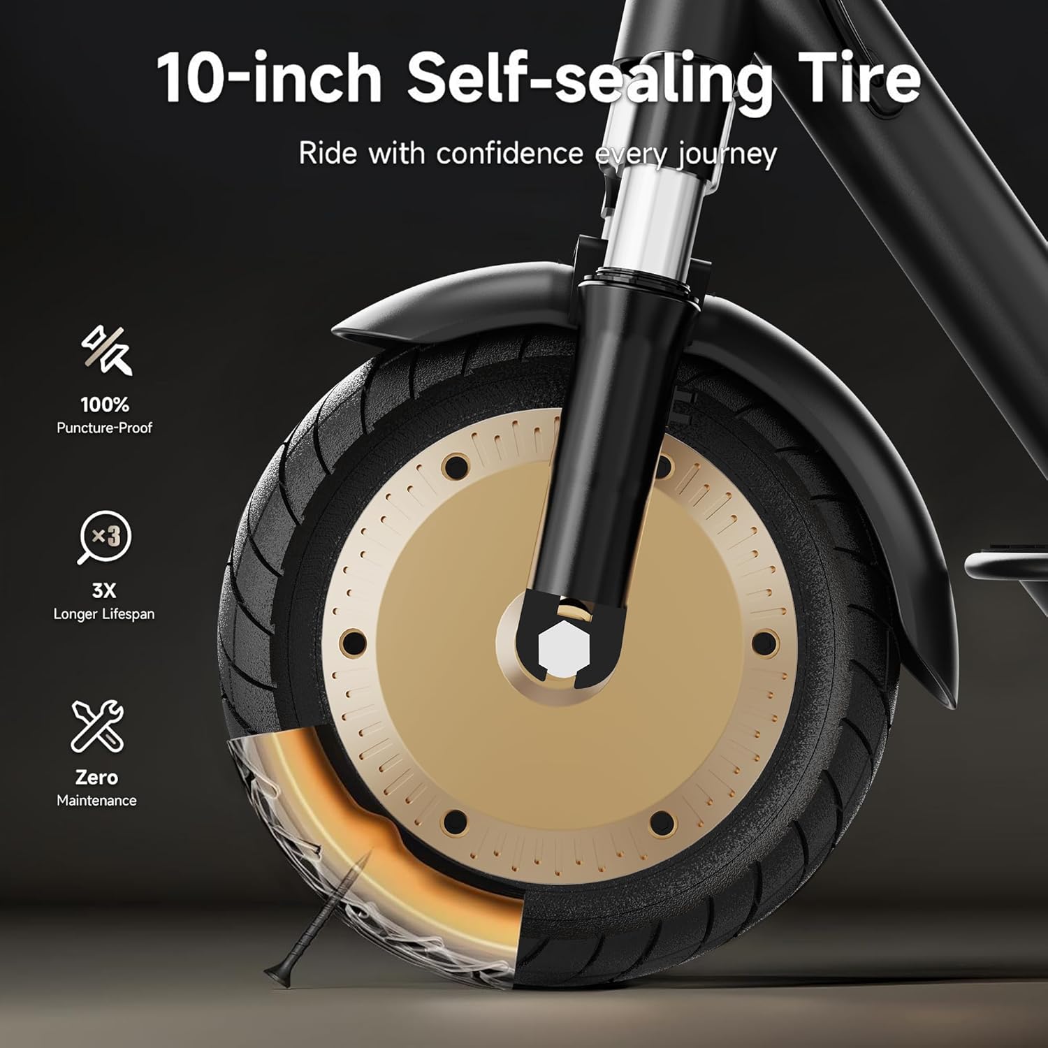 QnQ Electric Scooter, Peak 500W/1000W Dual Motors, Max20/28/35Miles Long Range, Top 19MPH/21MPH Speed, 8.5"/10" Tires, Dual Suspension, Dual Brake, E-Scooter for Adults and Teens