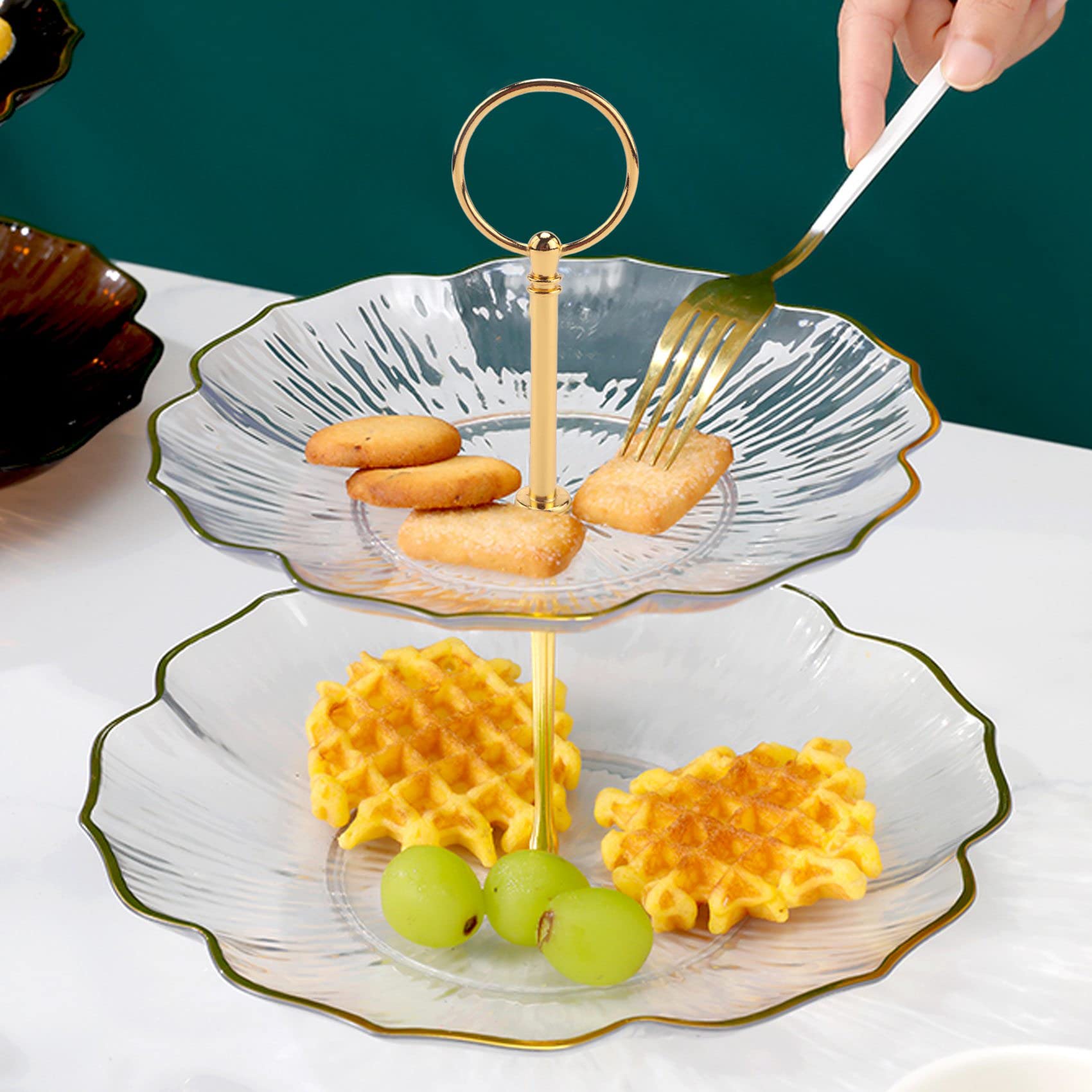 Clickinline 5 Wedding Metal Gold 3 Tier Cake Stand Center Handle Rods Fittings Kit - Image 4