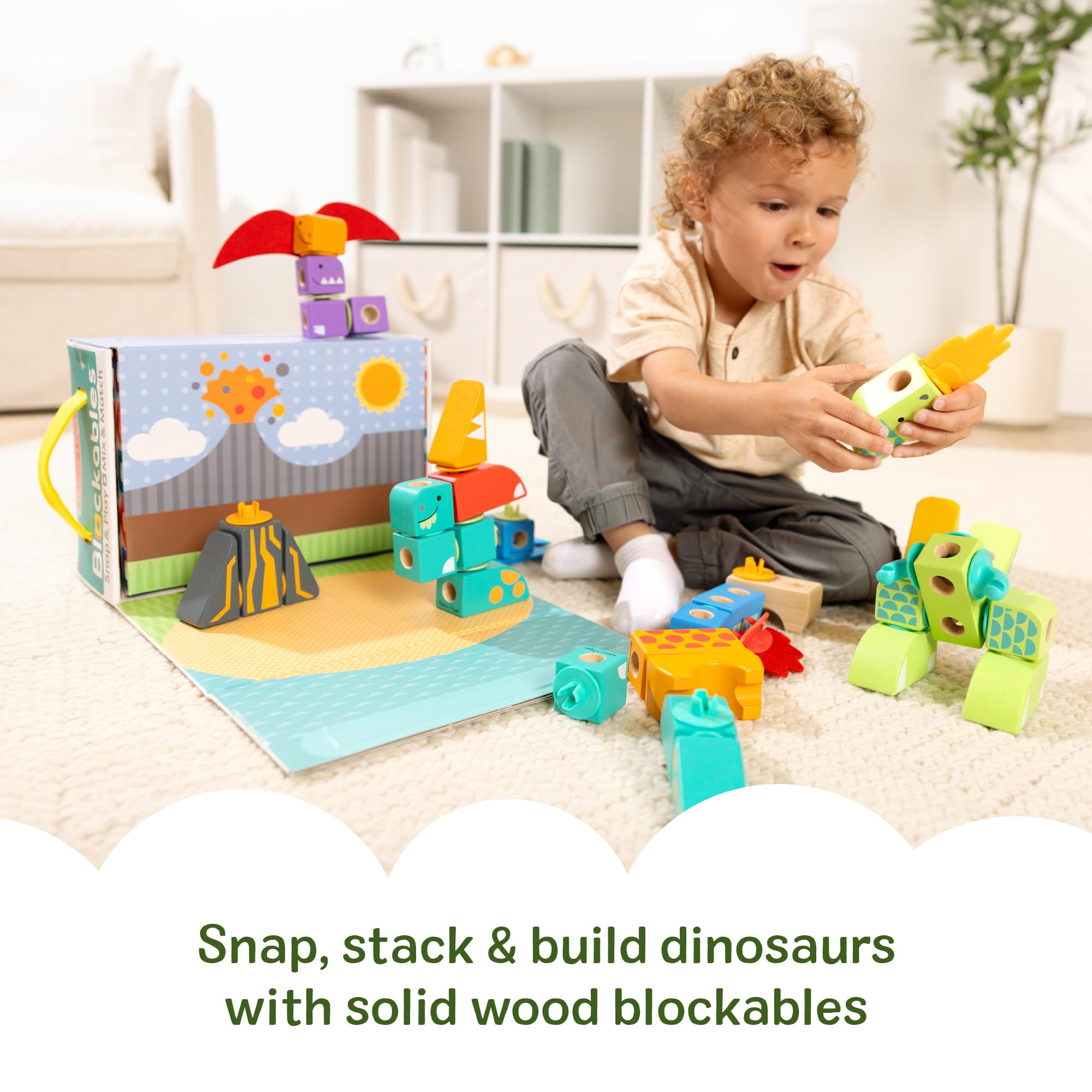 Melissa & Doug Dinosaur Block Set - Build & Play! -3 Melissa & Doug Dinosaur Block Set - Build & Play! -3
