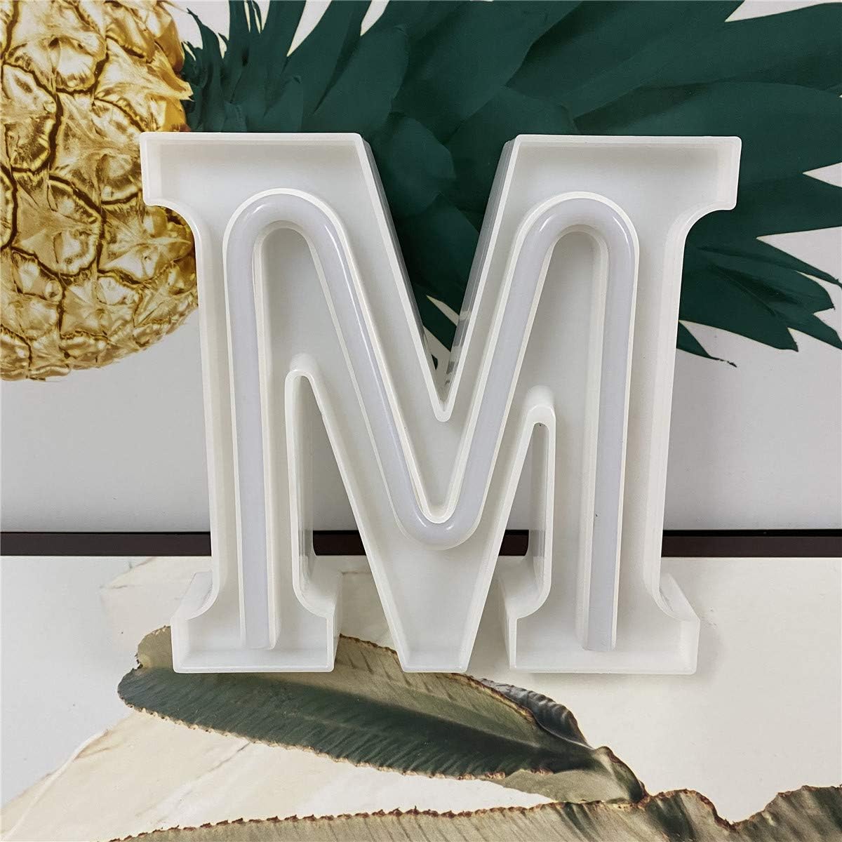 QiaoFei Light Up Marquee Letters Lights Letters Neon Signs,Wall Decor/Table Decor for Home Bar Christmas, Birthday Party, Valentinefs Day Words-Colorful Letters (M)