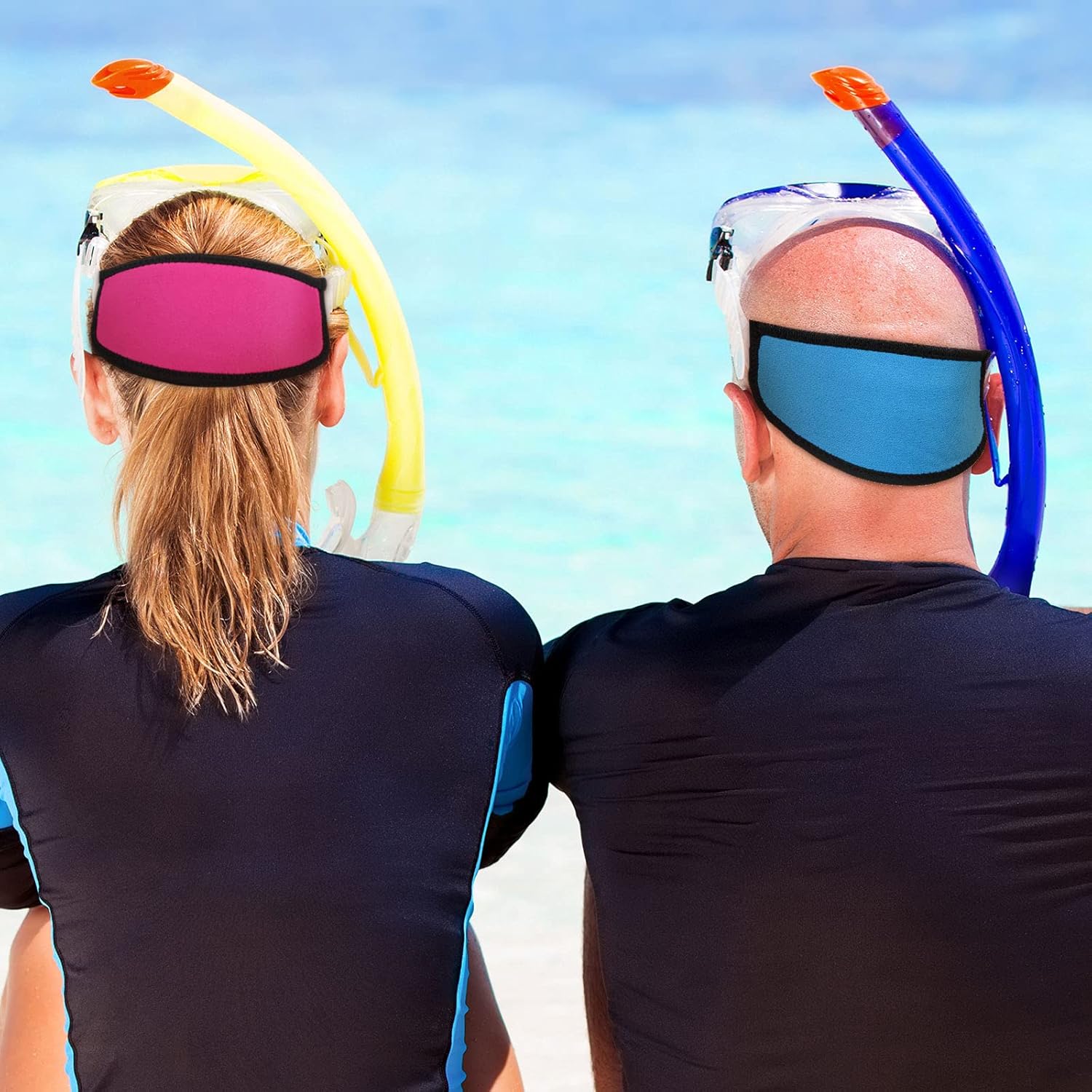 2 Pieces Neoprene Mask Strap Cover Diving Swimming Mask Strap with Hook and Loop Fastener Hair Protector Wrap for Dive and Snorkel Masks Water Sports : Sports & Outdoors