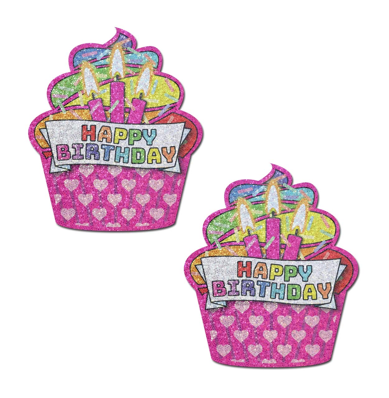 PASTEASEBirthday Pasties - Nipple Covers for Festivals, Raves, & Lingerie - Celebrate With This Party Outfit Accessory