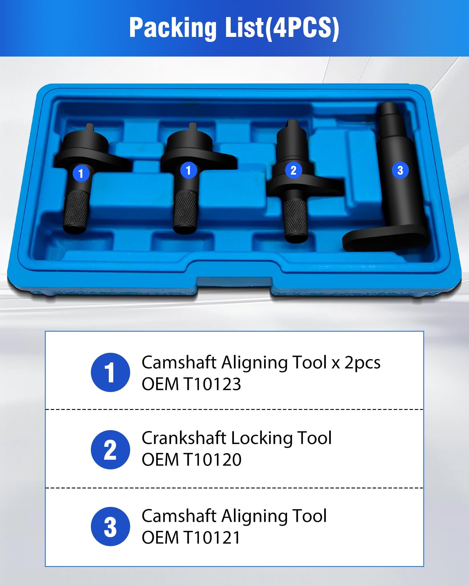 RUIZHI Kit Piges Calage Distribution Pour 1.2L 6V 12V 1.2 Litres, OE : T10123, T10121, T10120, Outil de Réglage de la Courroie de Distribution du Moteur, Kit de Calage Distribution Distribution