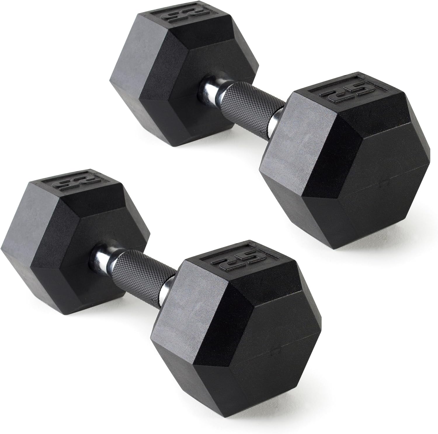 CAP Barbell Coated Dumbbell Weight | Multiple Options Pairs & Sets Comfort Grip 25 lb - Pair
