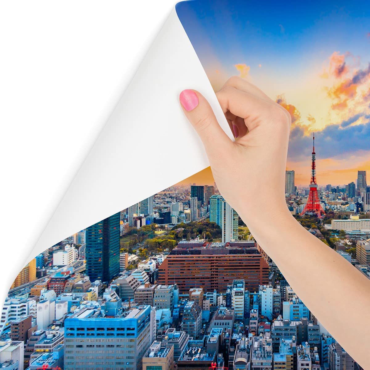 Muralo Fototapeta z włókniny 300 x 210 cm, Tokio, miasto, Japonia, tapeta architektura, budynek, drapacz chmur, Tokio, do salonu, sypialni, obraz ścienny XXL, ściana: szer. 300 cm x wys. 210 cm