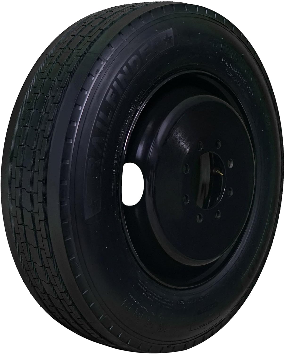 Trailfinder ST235/75R17.5 Radial Trailer Tire and Wheel Assembly - Load Range E (10 Ply) - 8 Lug 8x6.5 Bolt Pattern - Mounted - For Heavy Duty Gooseneck, Flatbed and Equipment Trailers