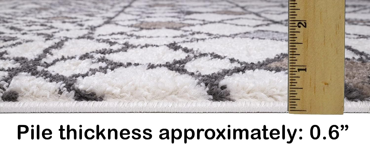 Livingroom Rugs Tribal Moroccan Area Rugs Bohemian, Navajo Ivory, Grey Mocha Black 5' x 7'