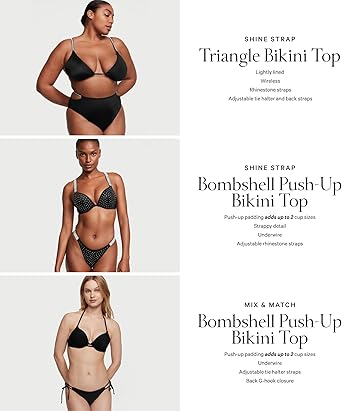 Victoria's Secret Shine Strap Bombshell Push-Up Bikini Top