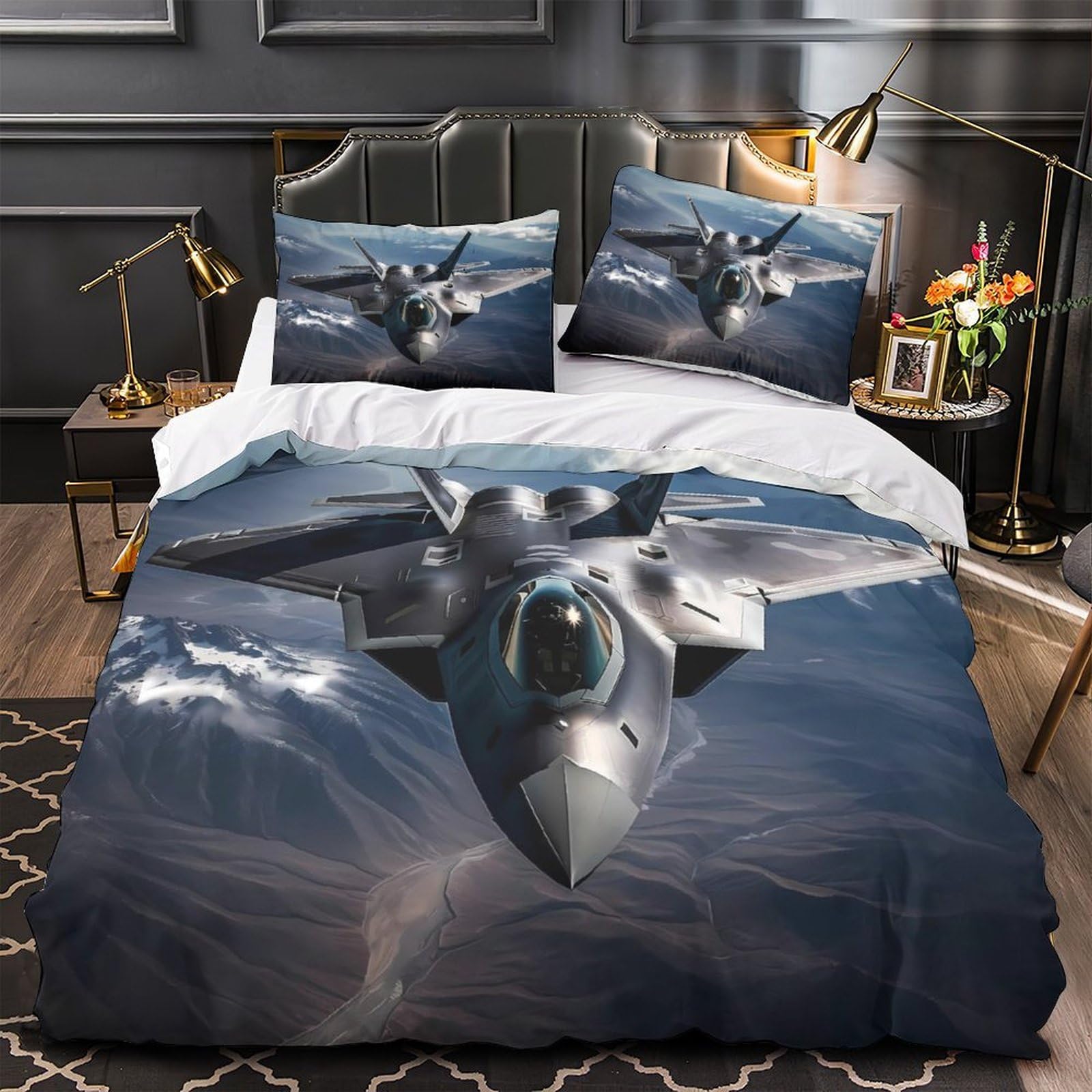 Housse de couette chat fantastique 3D idée cadeau ado parure lit 220x240
