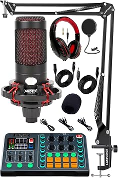 Midex Talent Paket-3 CXN-30 Mikrofon VS13 Ses Kart  St dyo Kay t Canl  Yay n Seti