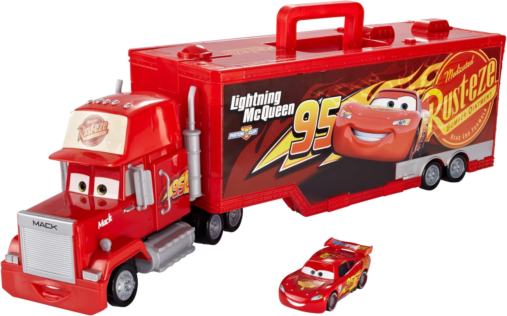 Mattel Disney and Pixar Cars 3 Mack Portable Playcase & Hauler Truck, Storage for 16 1:55 Scale Toy Vehicles