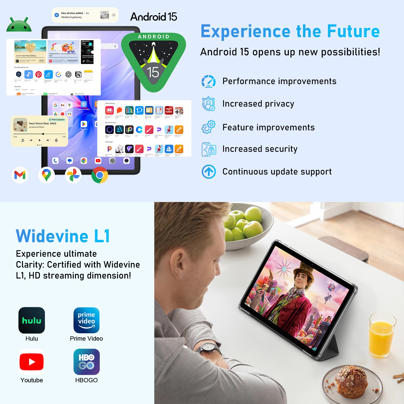 GeminiAI Android 15 タブレット 10.1インチ GeminiAI Android 15 タブレット 10.1インチ GeminiAI Android