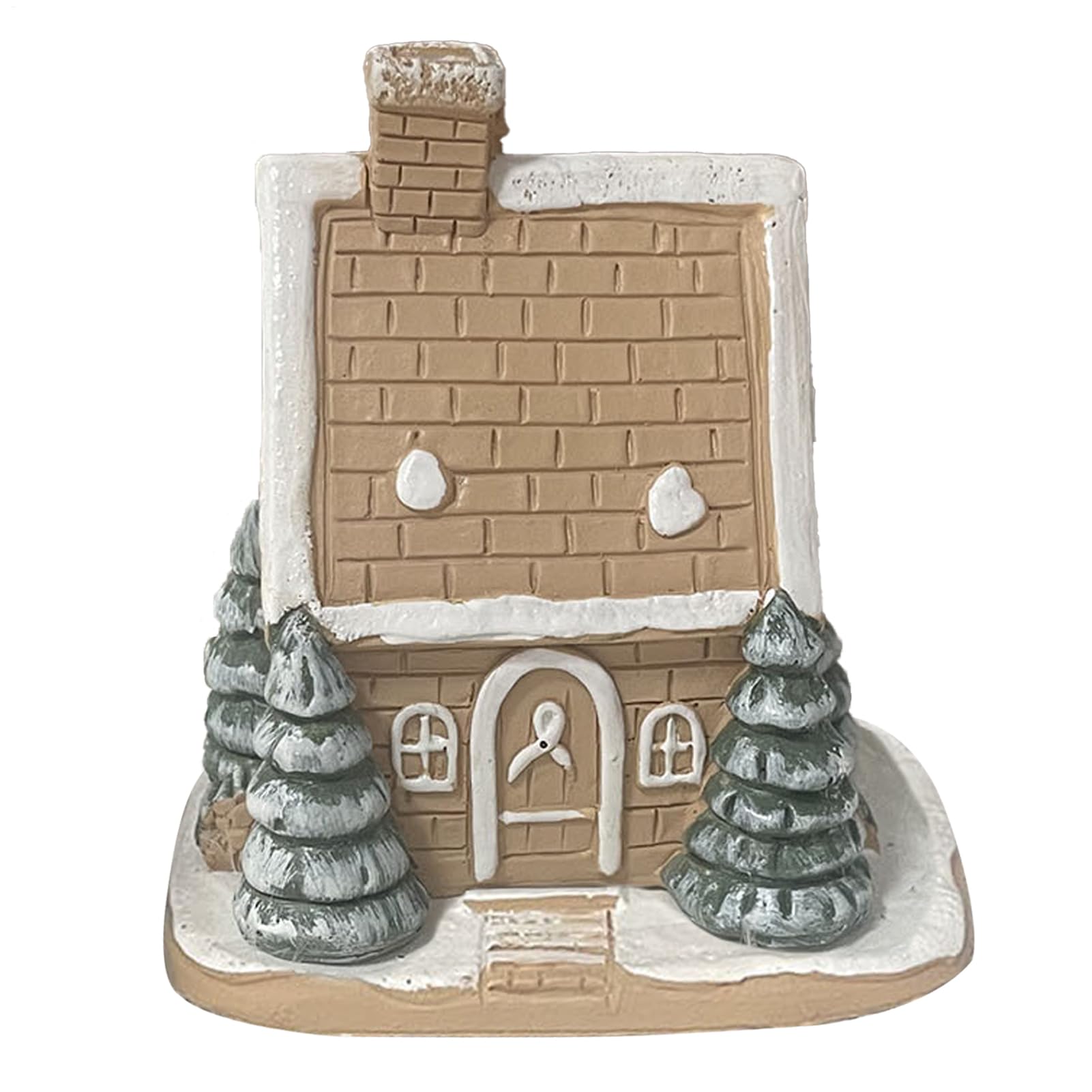 Porte-cônes d'encens de Noël en résine de haute qualité avec cabine de cheminée finement sculptée