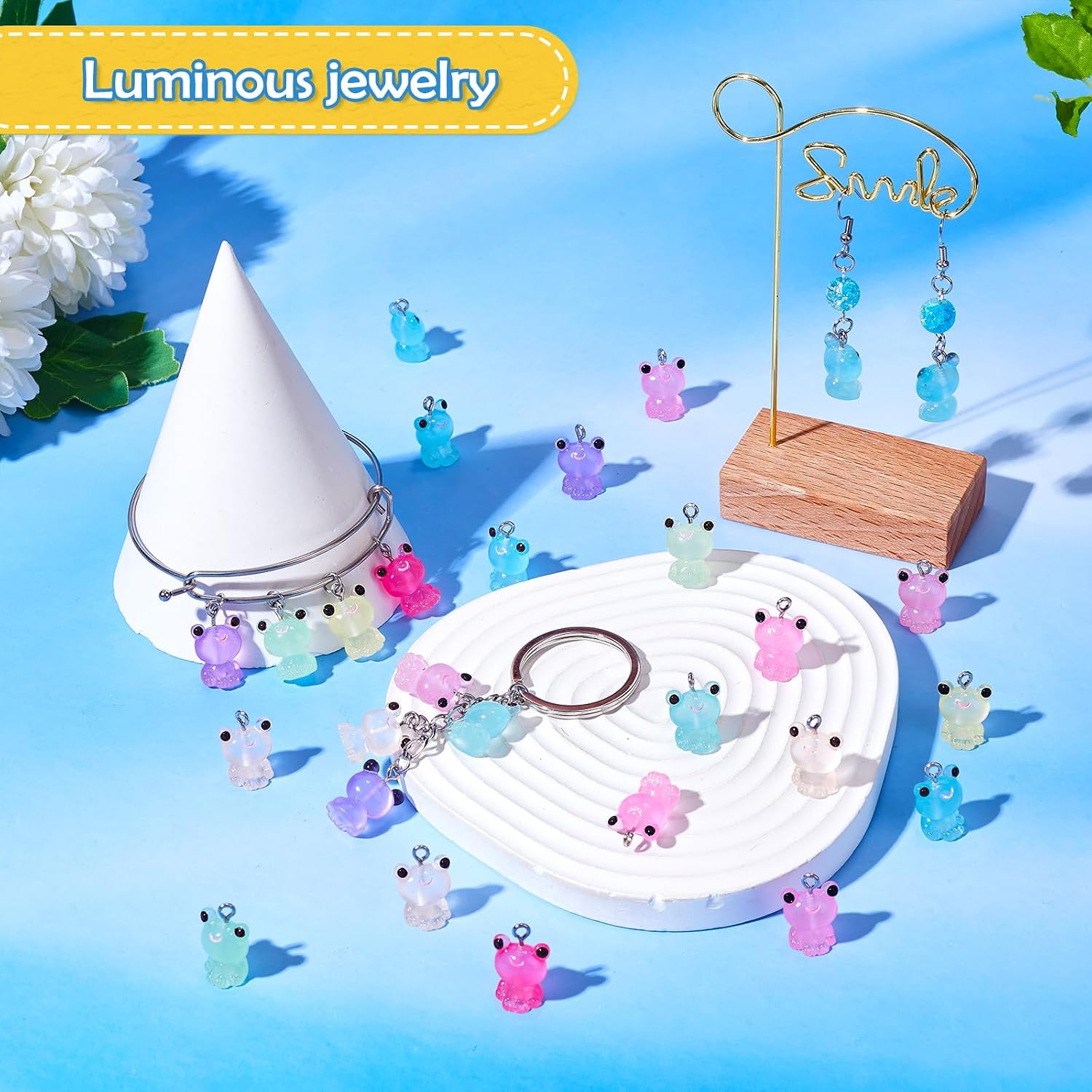 Luminous Resin Charms Glow in the Dark Cute Charms for Bracelets Necklace Earrings Jewelry Making DIY Ornament Accessories
