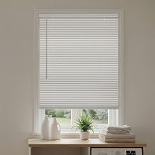DEZ FURNISHINGS Premium Cordless 1" Room Darkening Vinyl Mini Blinds, 20.5" W x 72" H, White