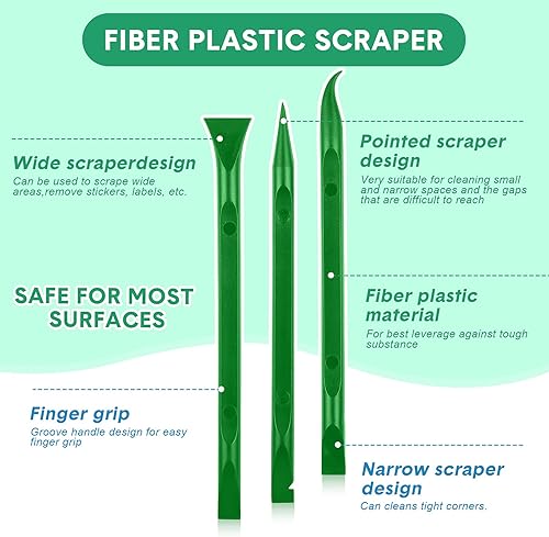 Miniatura 2 de Herramienta raspadora de plástico de 9 piezas, sin arañazos, herramienta de limpieza de grietas, herramienta multiusos antiarañazos para espacios