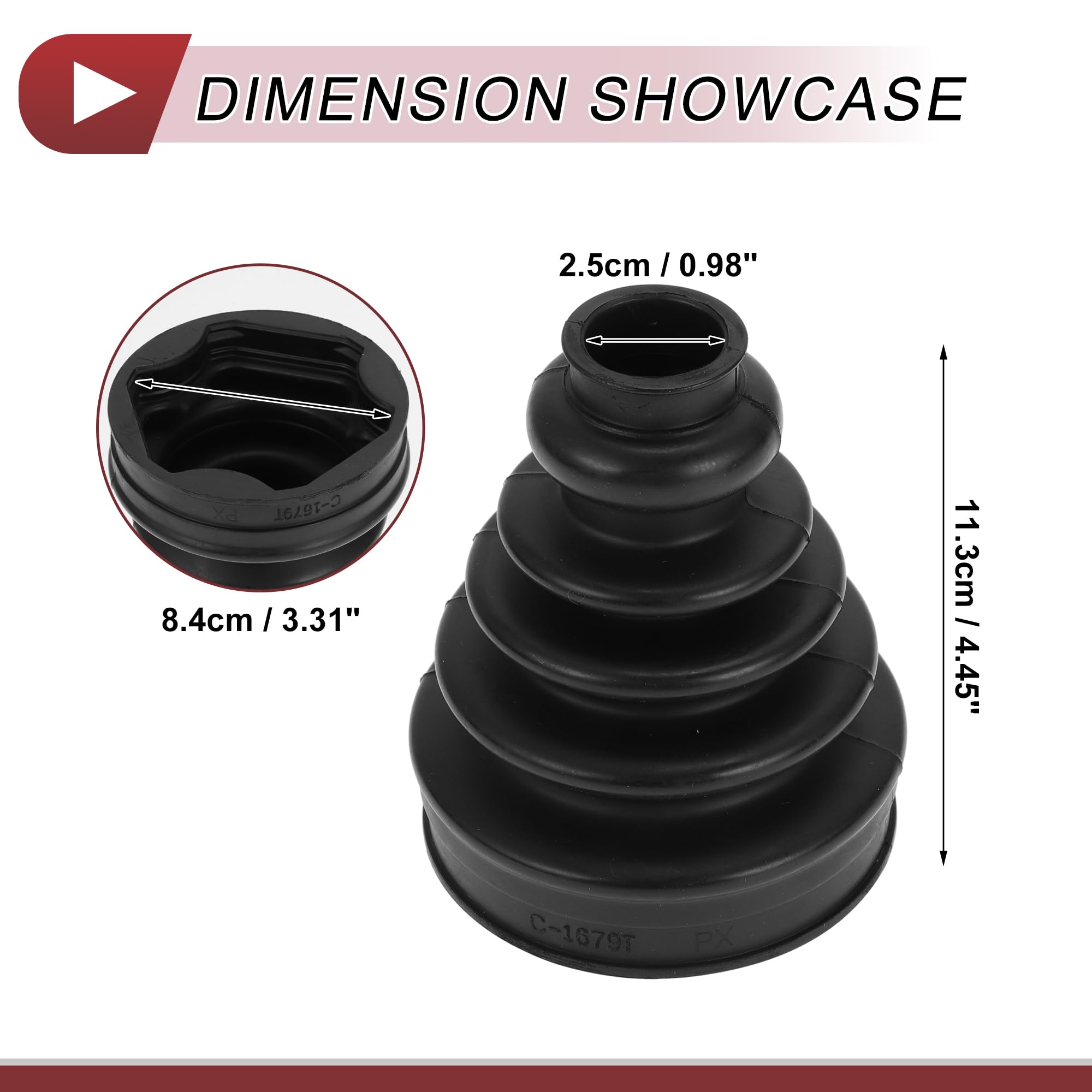 Kit De Fuelle De Junta Homocinética Para Bmw X5 2000-2006 1Pc | Para Bmw 325I/330I/325Xi/330Xi 01-05, Color Negro, Material Goma Y Metal, Oe 31607565315, Interna, Altura 11.3Cm