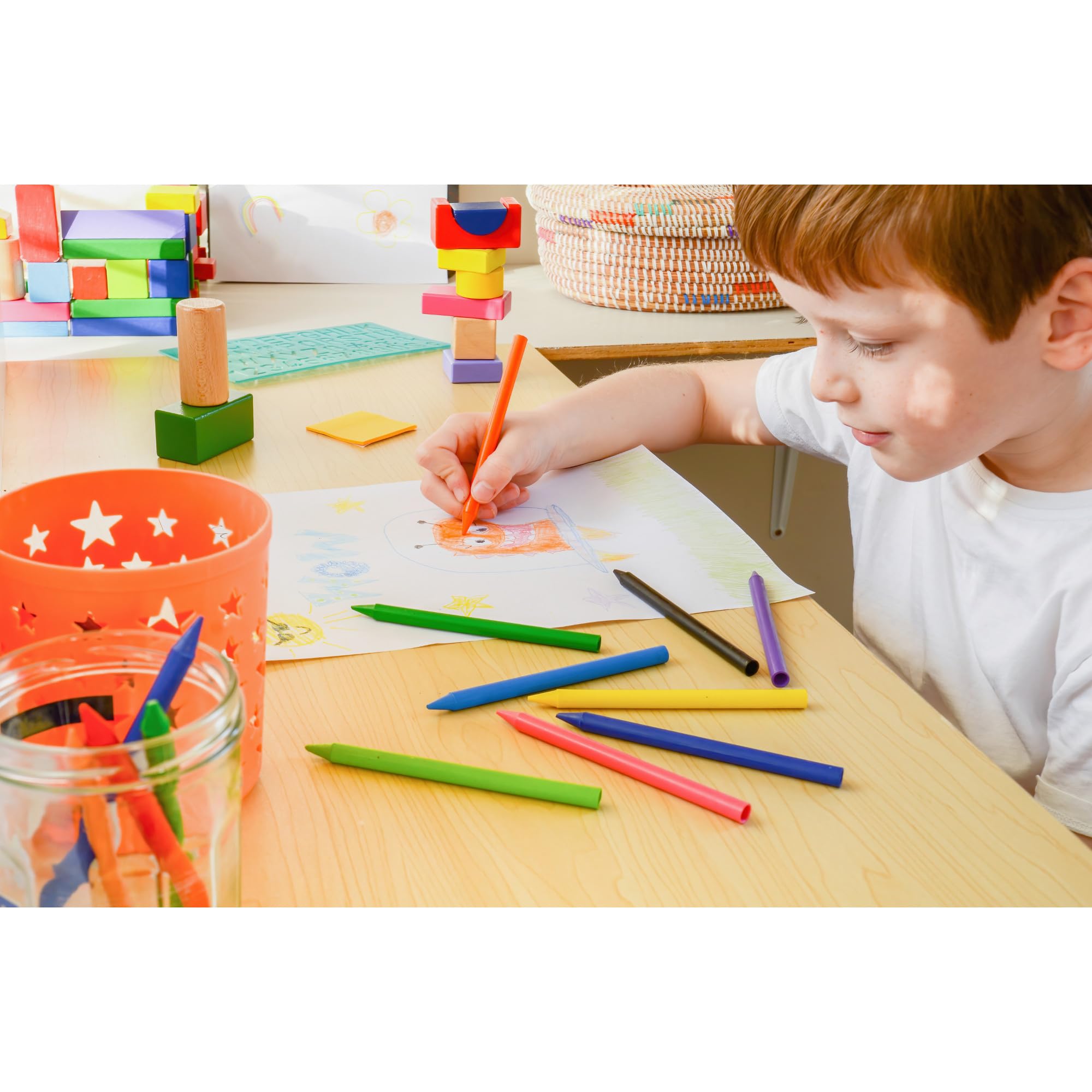 BIC Kids Plastidecor Pack de Ceras lavables, especial escuelas, óptimo para niños a partir de 30 meses, antimanchas, Caja Beige de 352 Unidades (Paquete de 1)