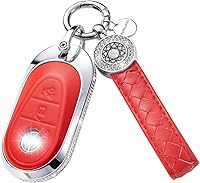 Vista 10 de Compatible con funda para llavero Mercedes con llavero de cuero con cristal, carcasa protectora de 360 grados para llave para Mercedes Benz Clase S
