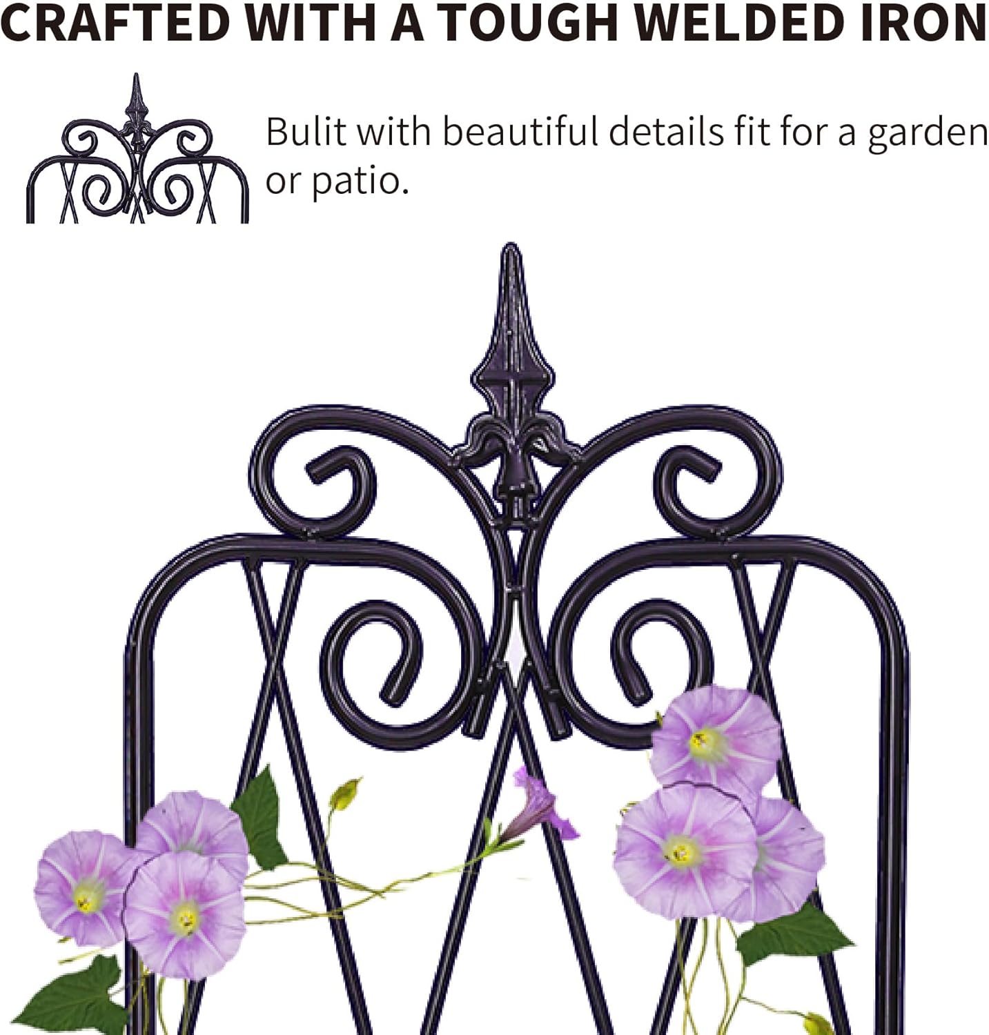 Garden Trellis for Climbing Plants 59inch x15inch Rustproof Metal Vine Trellises for Outdoor Climbing Plants Support Structures A (150cm) 2Pack