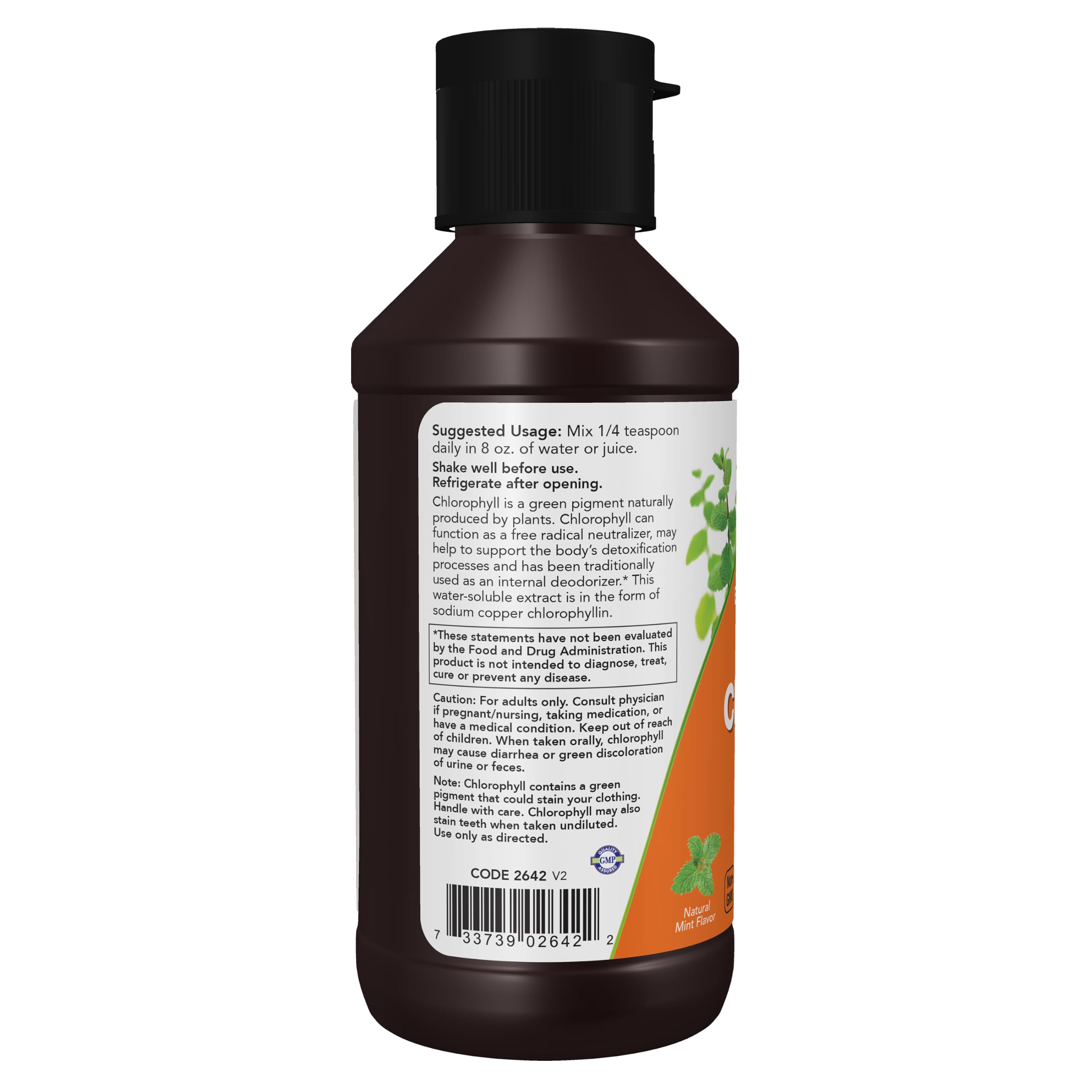 Now Supplements, Liquid Chlorophyll, Extra Strength, Mint, 4 fl. Oz. — Amazon image 3