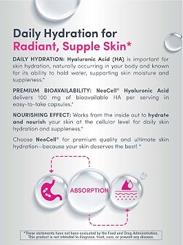 NeoCell Hyaluronic Acid Capsules | 60 Pills | 100mg