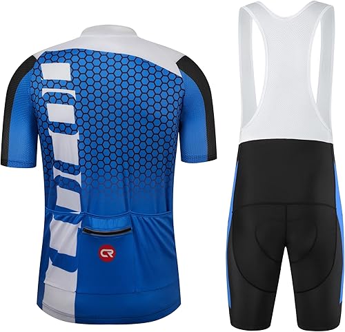 Miniatura 2 de Coconut Ropamo CR - Conjunto de camiseta de ciclismo para hombre, con cremallera y bolsillo con pantalones cortos con acolchado 4D