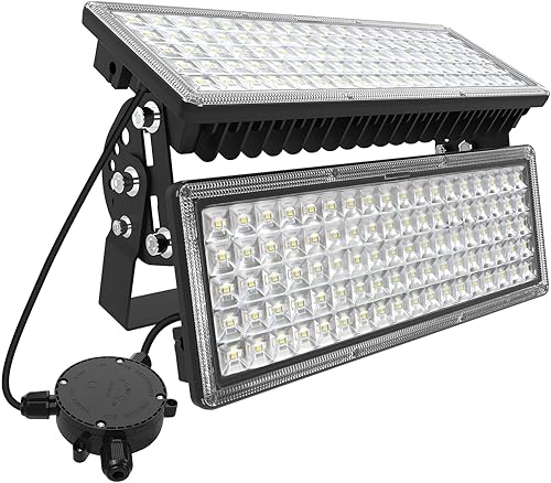 Miniatura 9 de Kekeou Luces de estadio de 500 W, luz de inundación LED al aire libre, 6500 K, 70000 lm, súper brillante, equivalente a 3500 vatios, iluminación