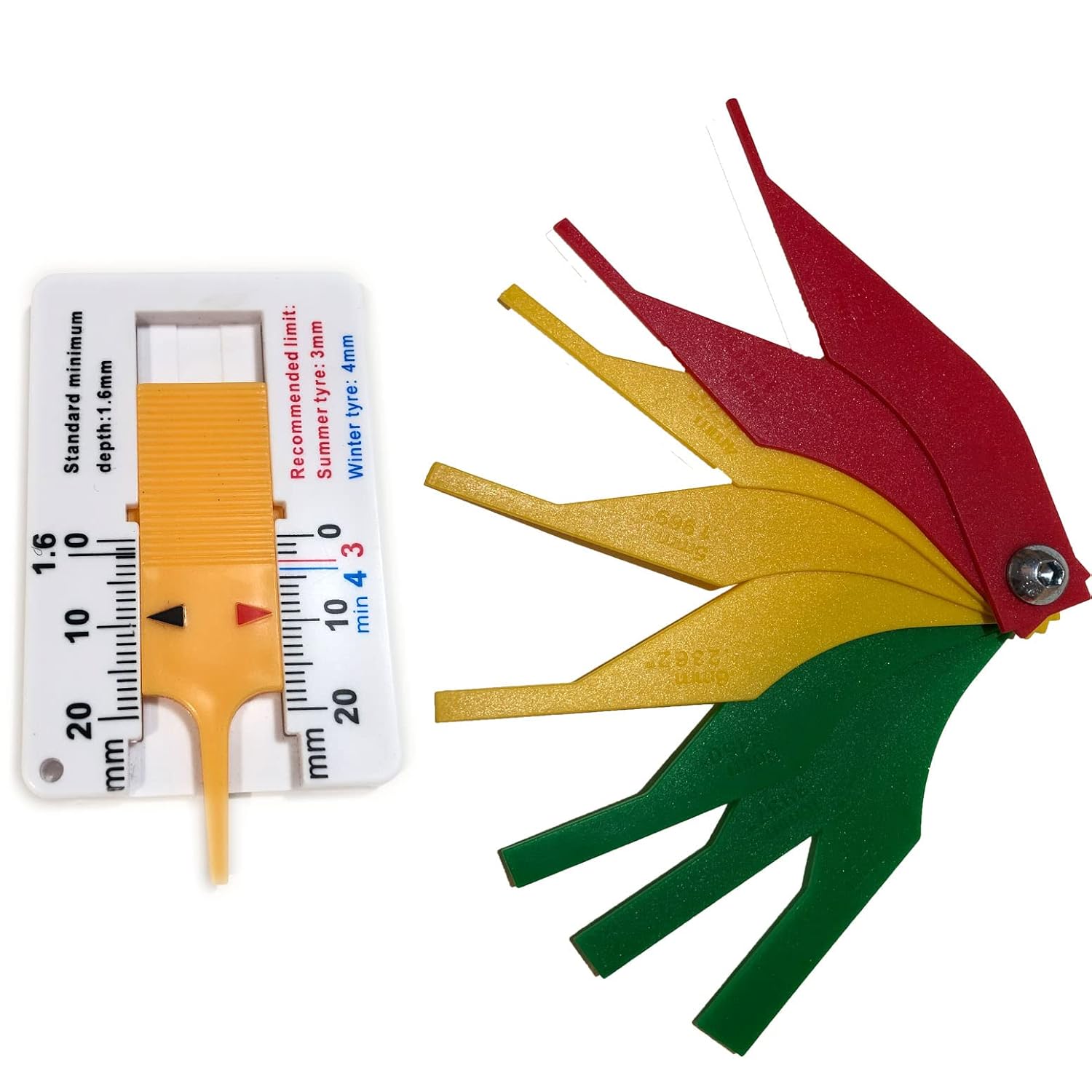 8in1 Car Automotive Brake Pad Measure Ruler Tool Disc and