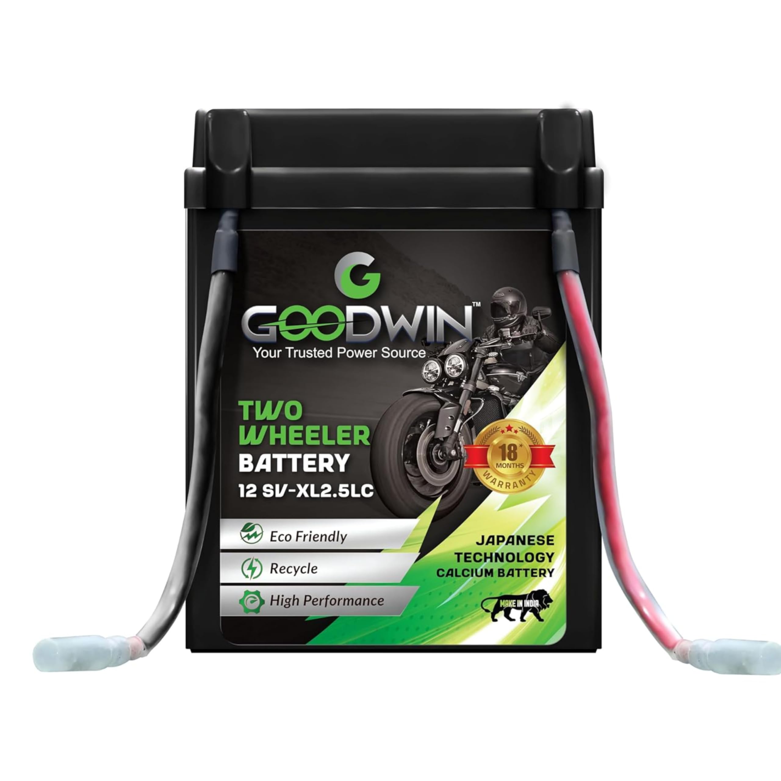 Goodwin Two Wheeler Bike Battery 12V-XL2.5LC | 18 Months Warranty-picture-15